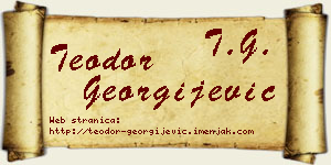 Teodor Georgijević vizit kartica